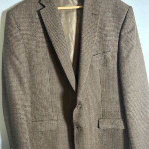 CHAPS Ralph Lauren Men's Classic Brown Wool Blazer Sports coat Size 46 L